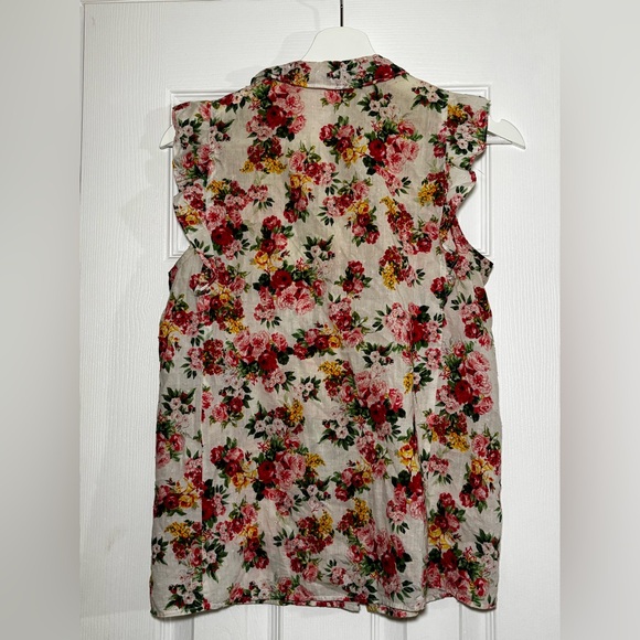 Sezane Multicolor Floral Ruffle Blouse - Picture 4 of 5